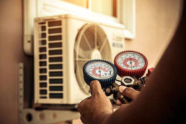 Professional Hvac technician working in Stanchfield, MN